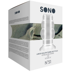 Sono Plug Tunnel Hollow Sono N°51 - 11 x 7.1 cm Transparent